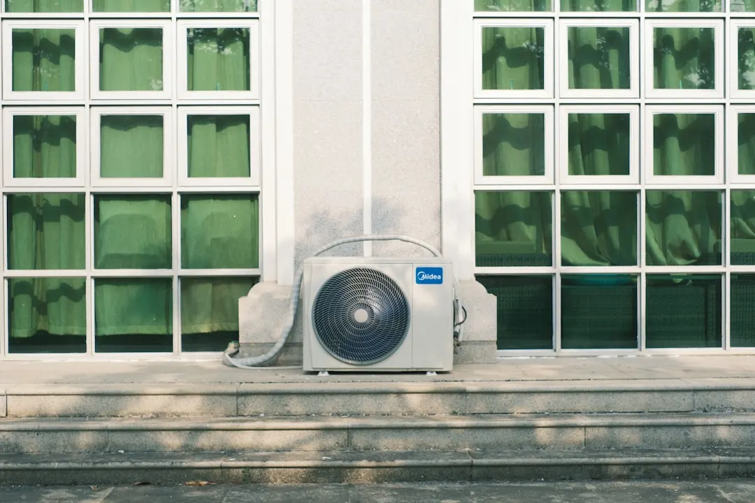 Residential outdoor AC unit installed at a Atlanta home