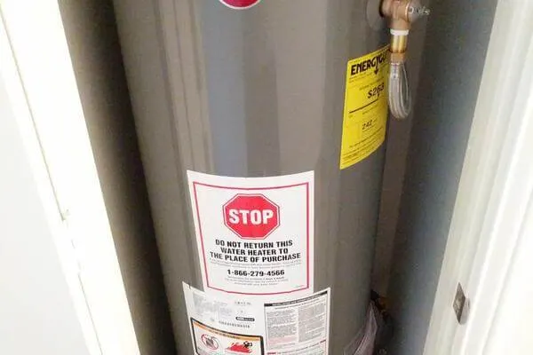 Water heater tank service in a Atlanta basement
